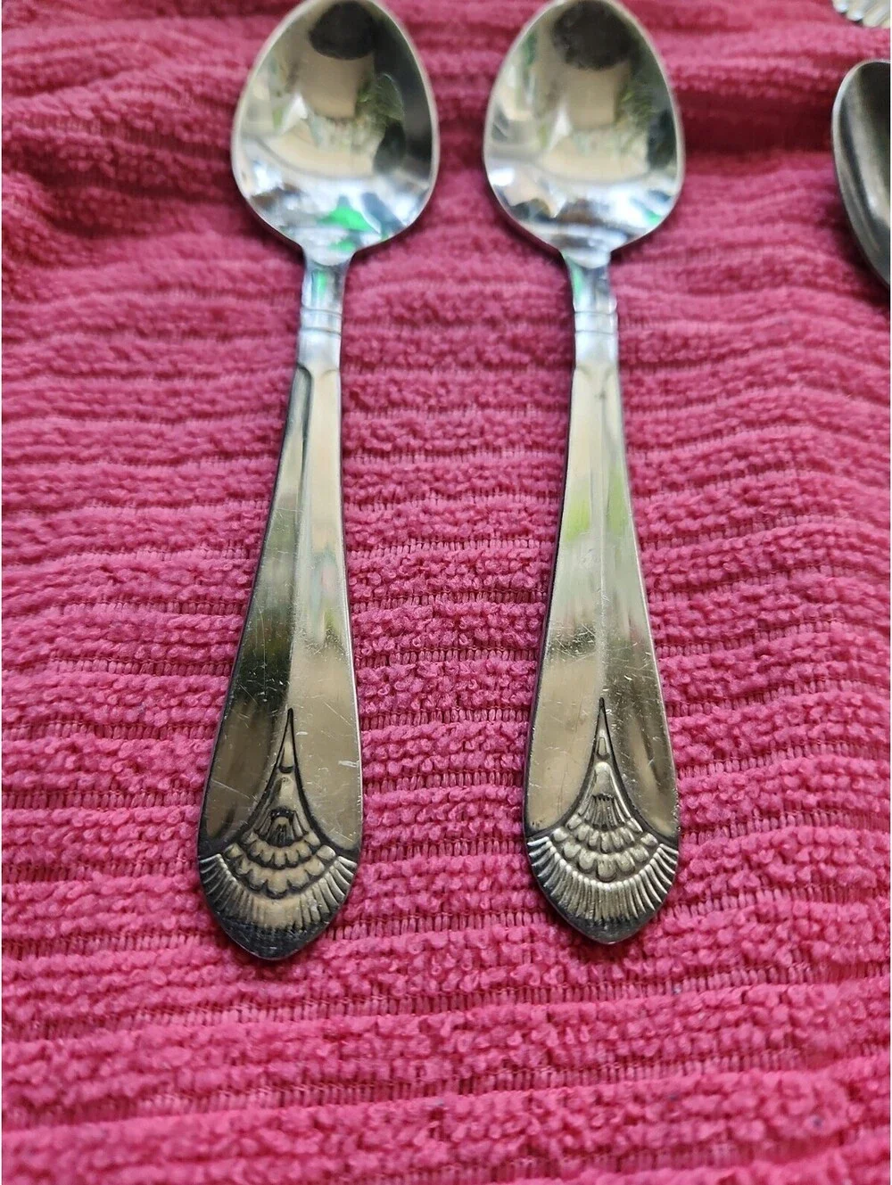 2 Adcraft 18-0 Stainless Steel POPPY Teaspoons!